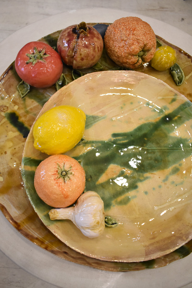 Plato cerámica con frutas pequeño